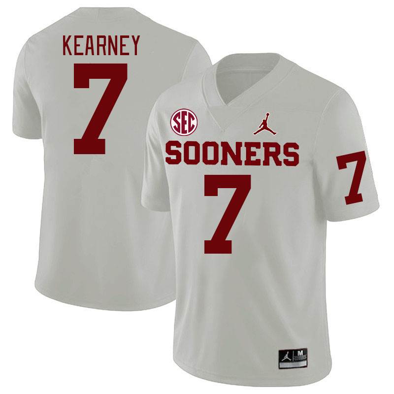 Men #7 Zion Kearney Oklahoma Sooners 2024 SEC Conference College Football Jerseys-White
